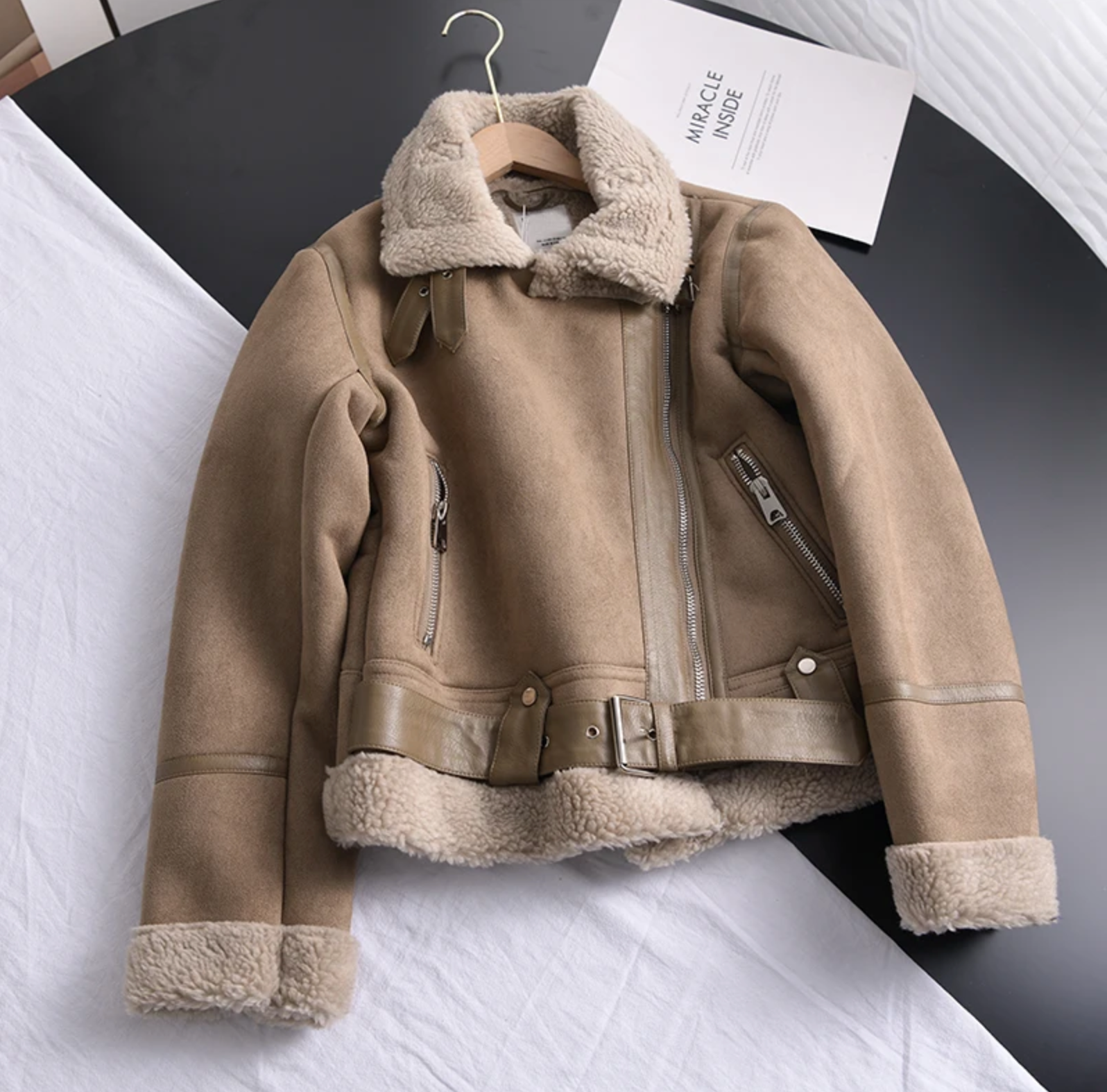 Damernas Bomberjacka Sherpa Fleece 8