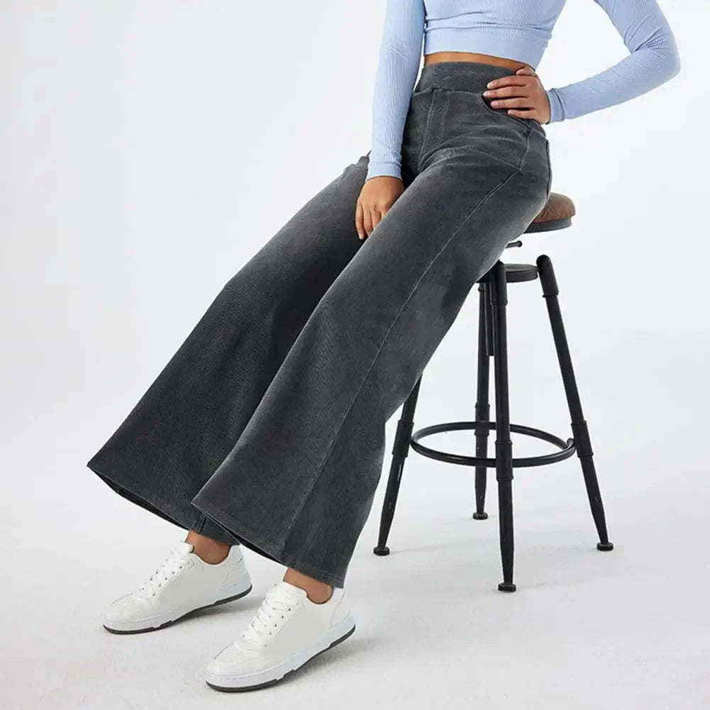 Damernas Byxor med Resårband Modern Stil 4