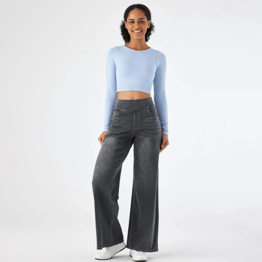 Damernas Byxor med Resårband Modern Stil 7