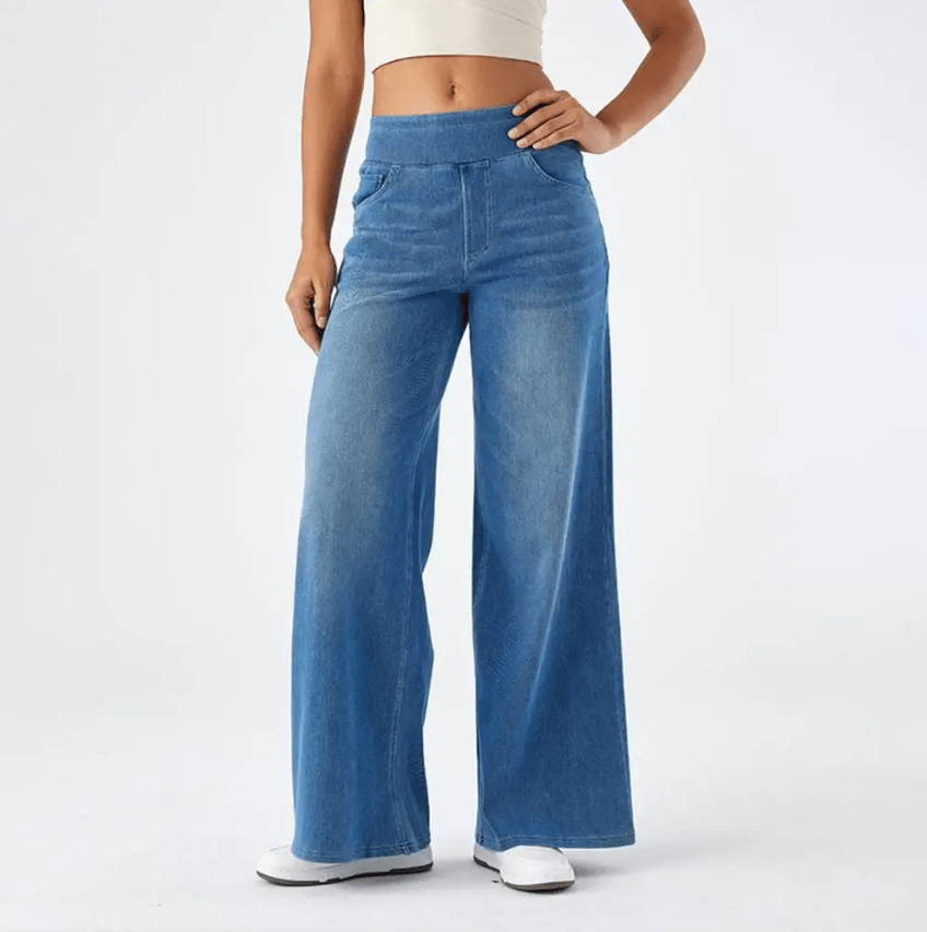 Damernas Byxor med Resårband Modern Stil 8