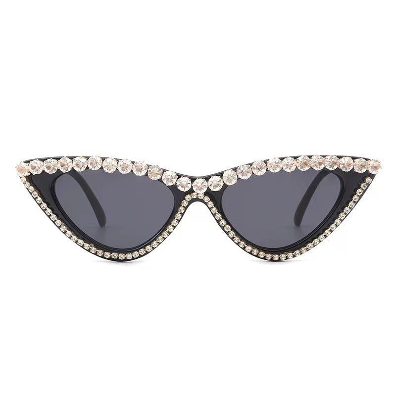 Damernas Cat Eye Solglasögon med Strass 0
