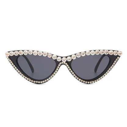 Damernas Cat Eye Solglasögon med Strass 0