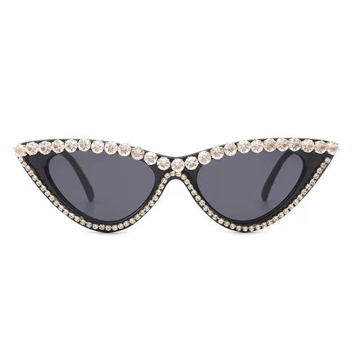 Damernas Cat Eye Solglasögon med Strass 0