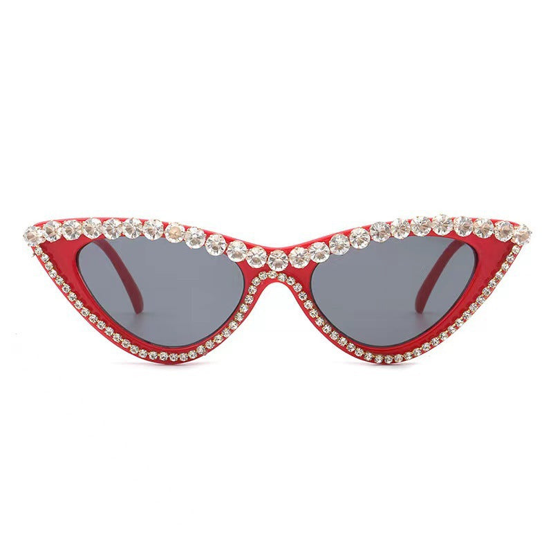 Damernas Cat Eye Solglasögon med Strass 3