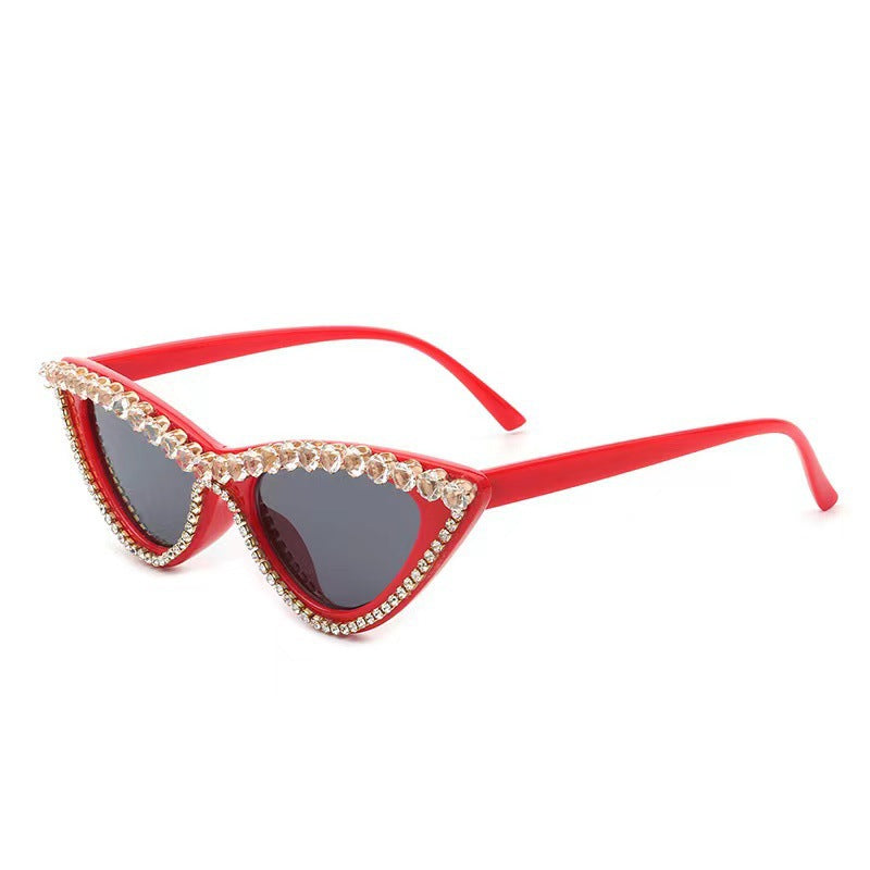Damernas Cat Eye Solglasögon med Strass 7