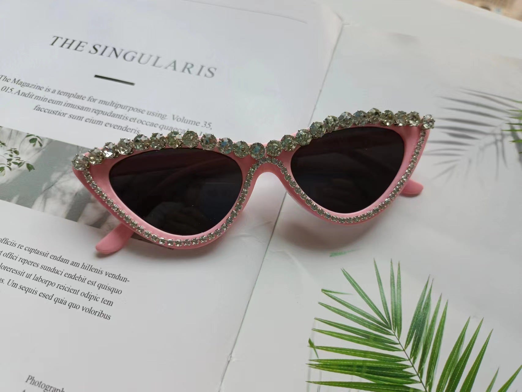 Damernas Cat Eye Solglasögon med Strass 9