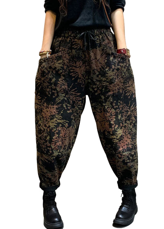 Damernas Cinched Jeans med Mönster 0