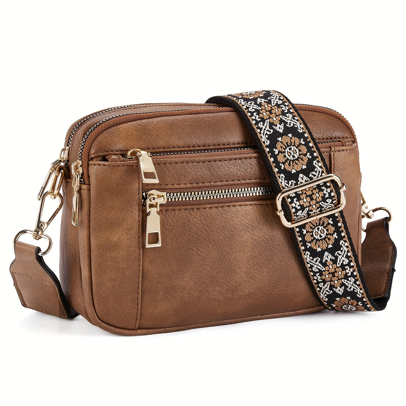 Damernas Crossbody-väska i veganskt läder med boho-stil 0