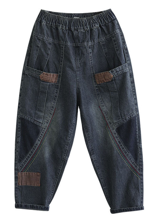 Damernas Denimbyxor med Fickor och Patchwork 4