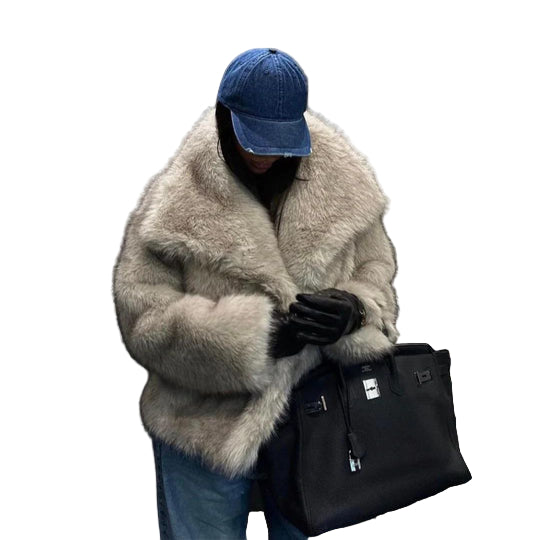 Damernas ECO Pelsfrakk Med Knäppning För Kalla Dagar 0