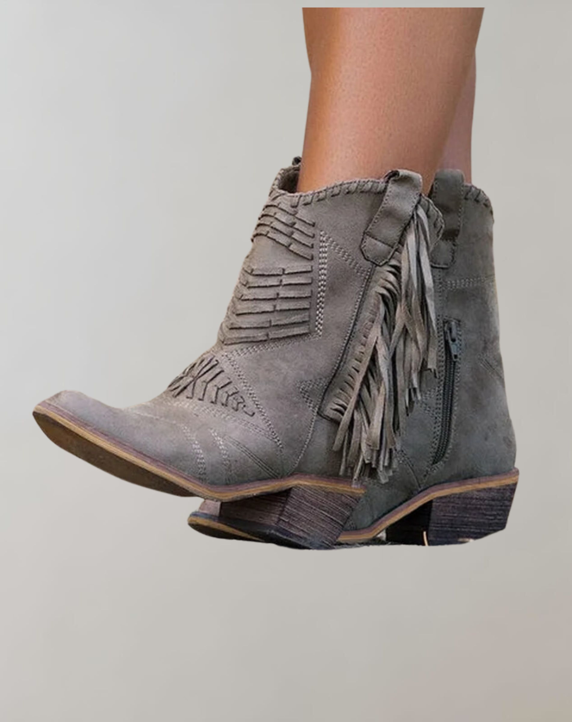 Damernas Fransenstiefel i Västerländsk Stil 1