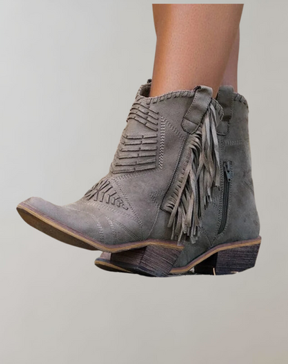 Damernas Fransenstiefel i Västerländsk Stil 1