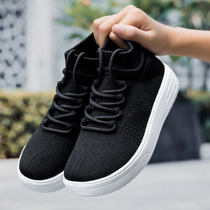 Damernas Hög Top Sneakers Trendig Design 1