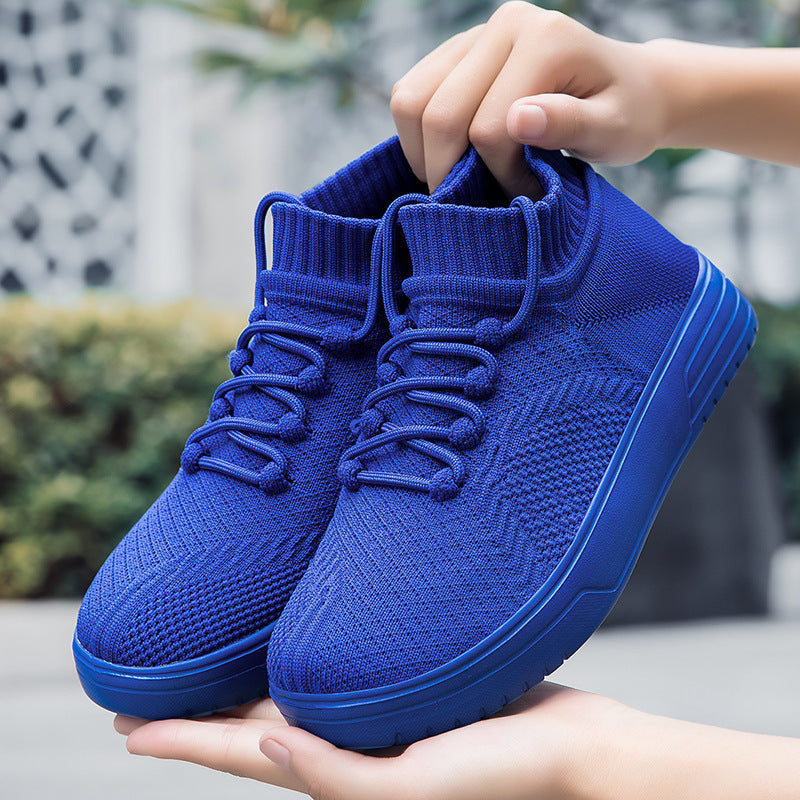 Damernas Hög Top Sneakers Trendig Design 4