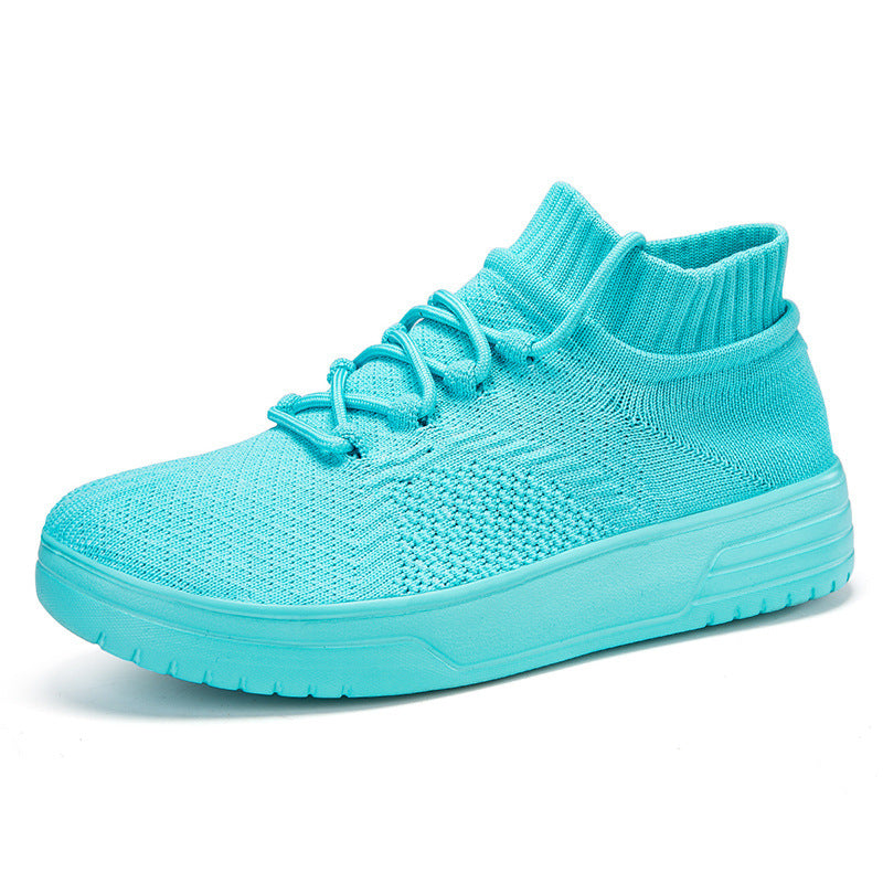 Damernas Hög Top Sneakers Trendig Design 7