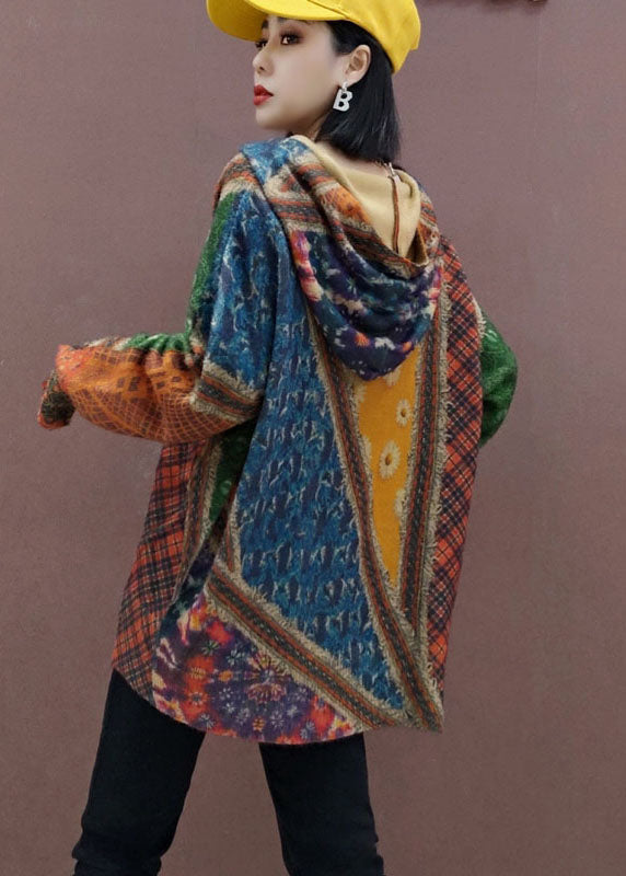 Damernas Hooded Tröja Stickad Design Avslappnad Passform 4