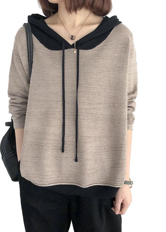 Damernas Höst Sweatshirt med Huva och Dragsko 0