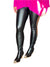 Damernas Leggings i Konstläder Svart 0