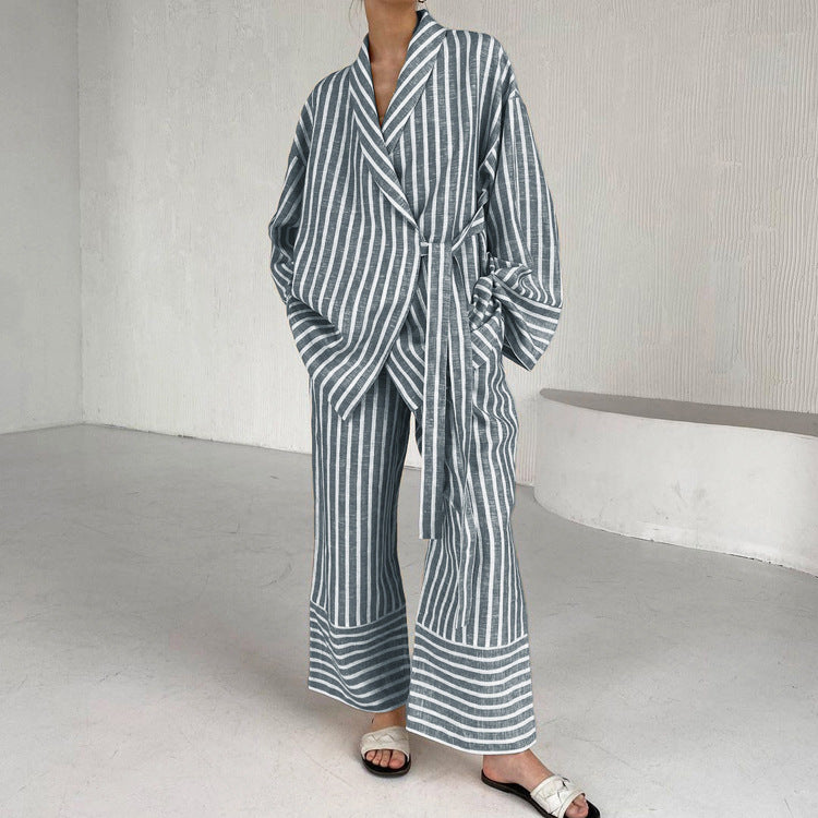 Damernas Lounge Set Tvådelad Oversized Lätt Vävning 8