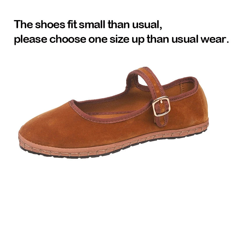 Damernas Mary Jane Flats Skor 8