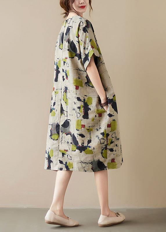 Damernas Maxi Klänning med O-Hals och Fickor 3