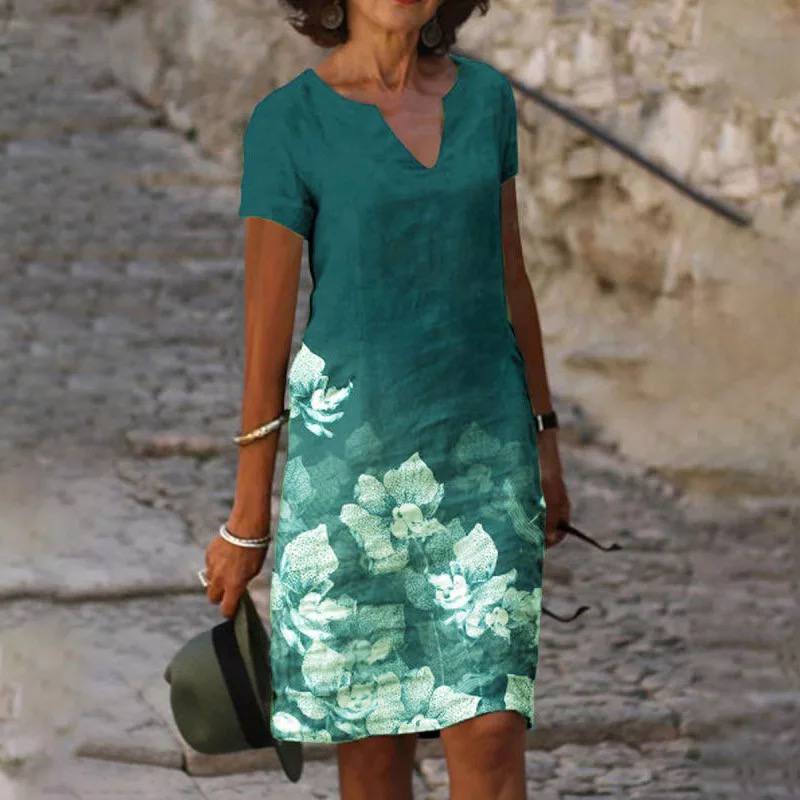 Damernas Maxiklänning Blommig Design 1