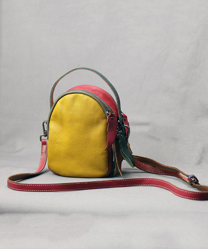 Damernas Messenger Bag i Färgblock med Läder 1