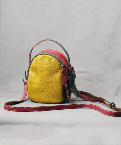 Damernas Messenger Bag i Färgblock med Läder 1