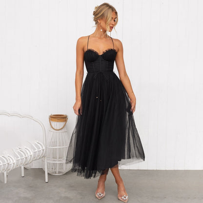 Damernas Midi Klänning Festlig Stil 3
