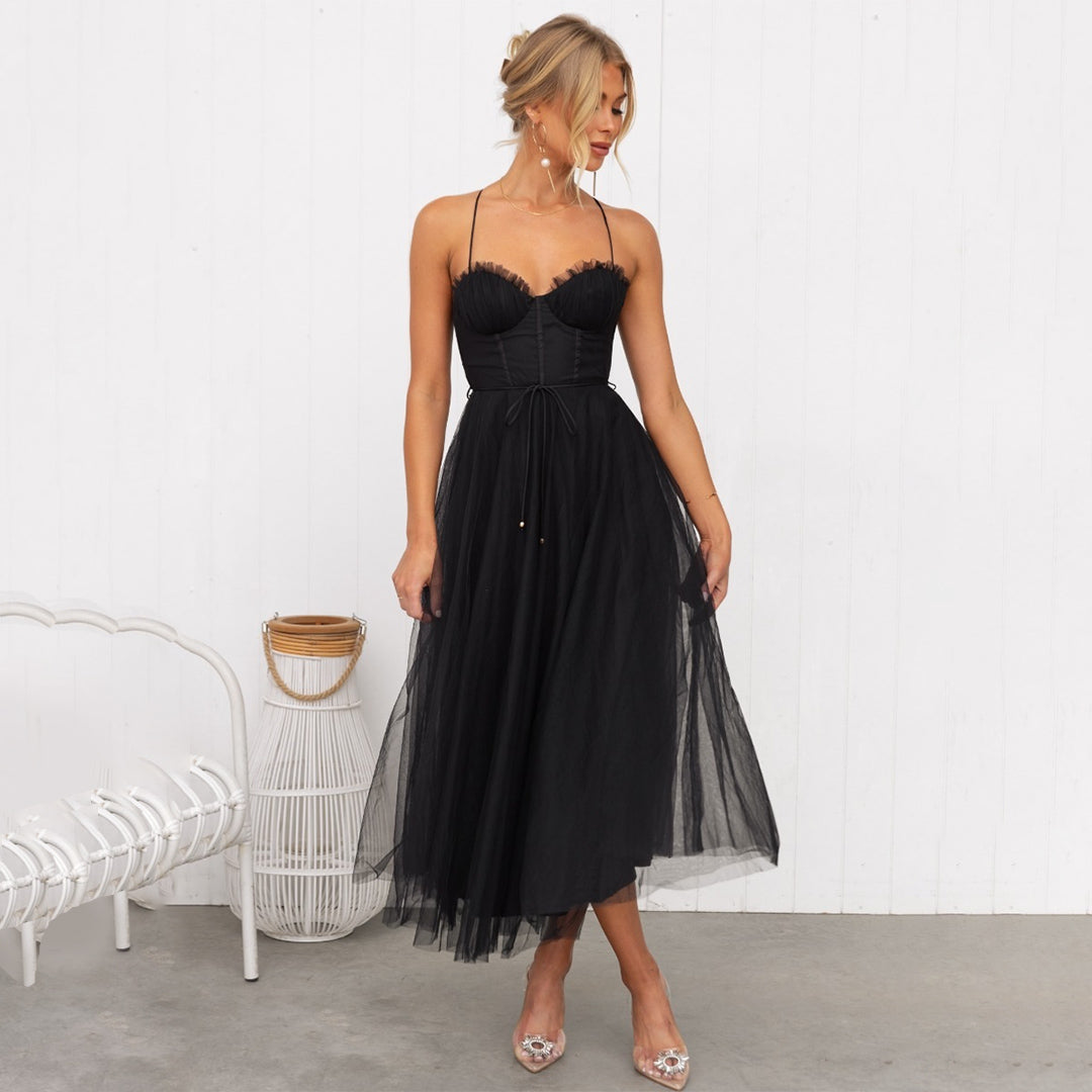 Damernas Midi Klänning Festlig Stil 3