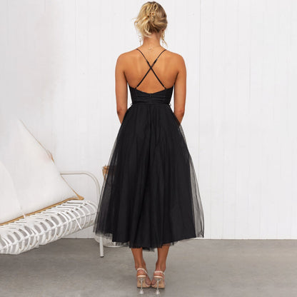 Damernas Midi Klänning Festlig Stil 5