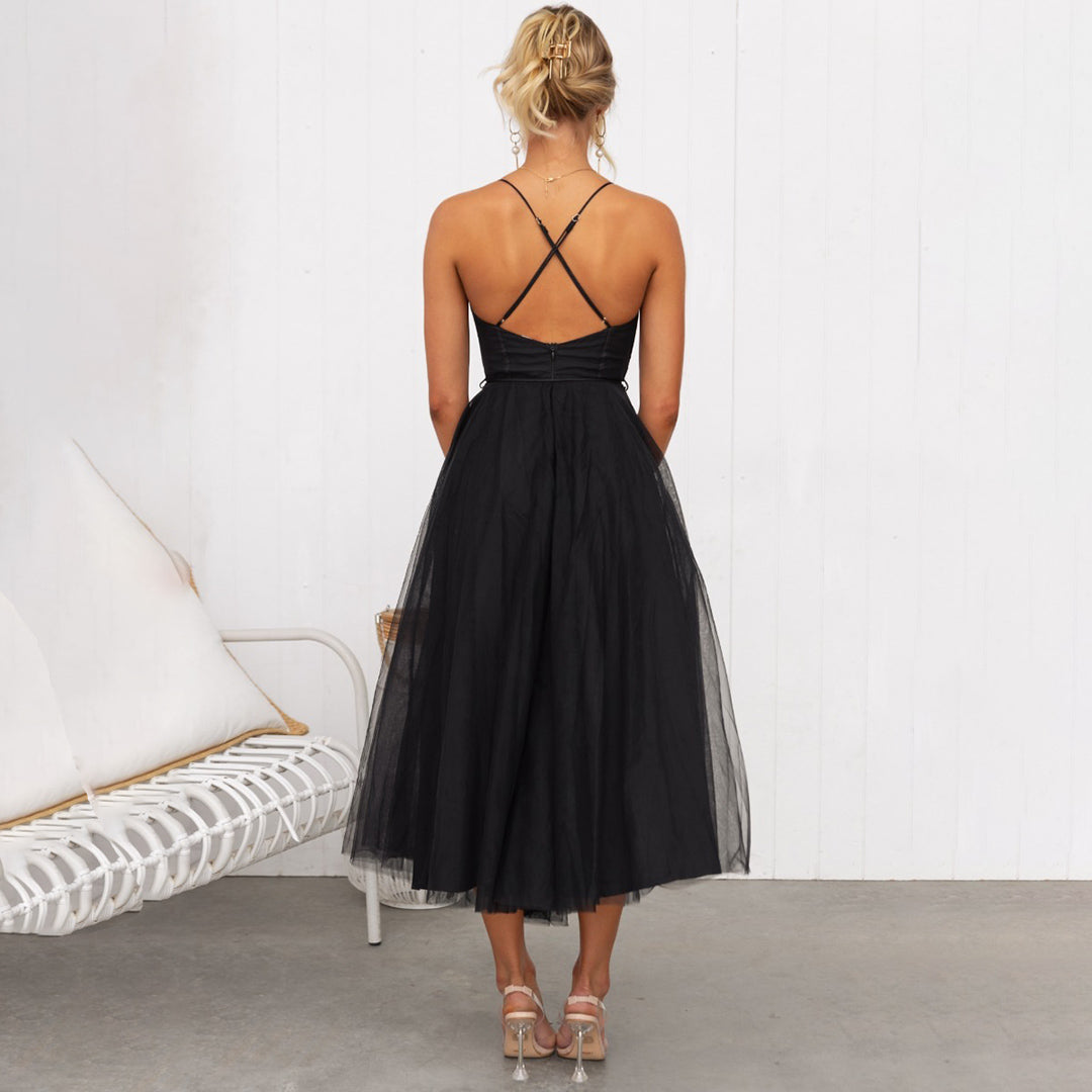 Damernas Midi Klänning Festlig Stil 5