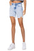 Damernas Midi Shorts Hög Midja Denim 0