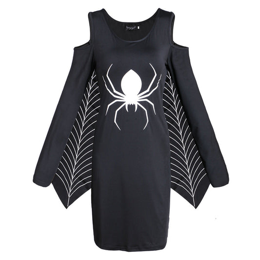 Damernas Mini Klänning Spindelnät Polyester för Halloween 0