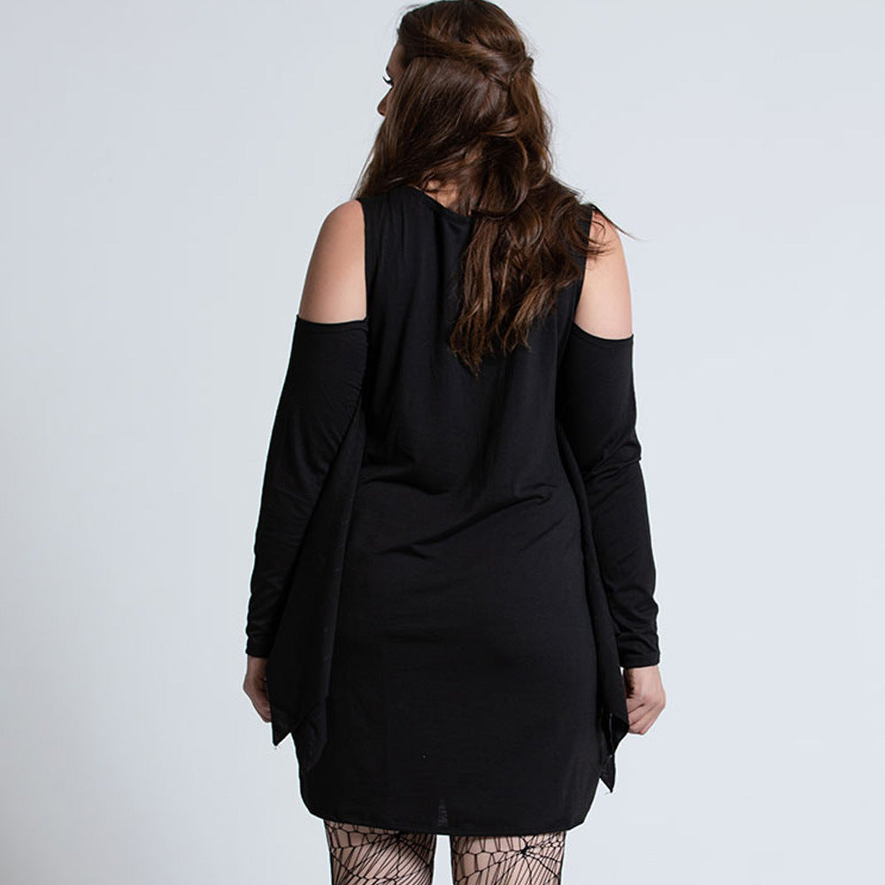 Damernas Mini Klänning Spindelnät Polyester för Halloween 4