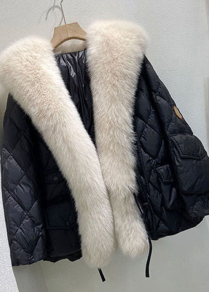 Damernas Oversized Jacka med Fuskpäls och Dunfyllning 3