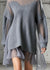 Damernas Oversized Klänning i Grå Tulle och Stickad Design 3