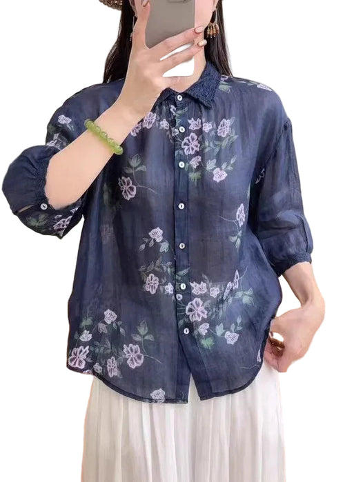Damernas Oversized Top med Tryck 0