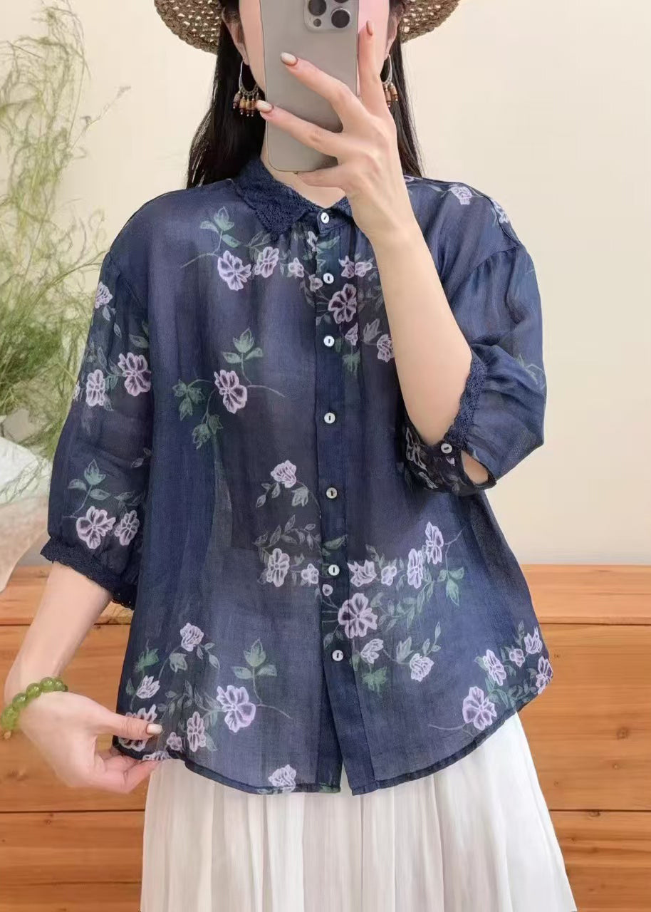 Damernas Oversized Top med Tryck 1