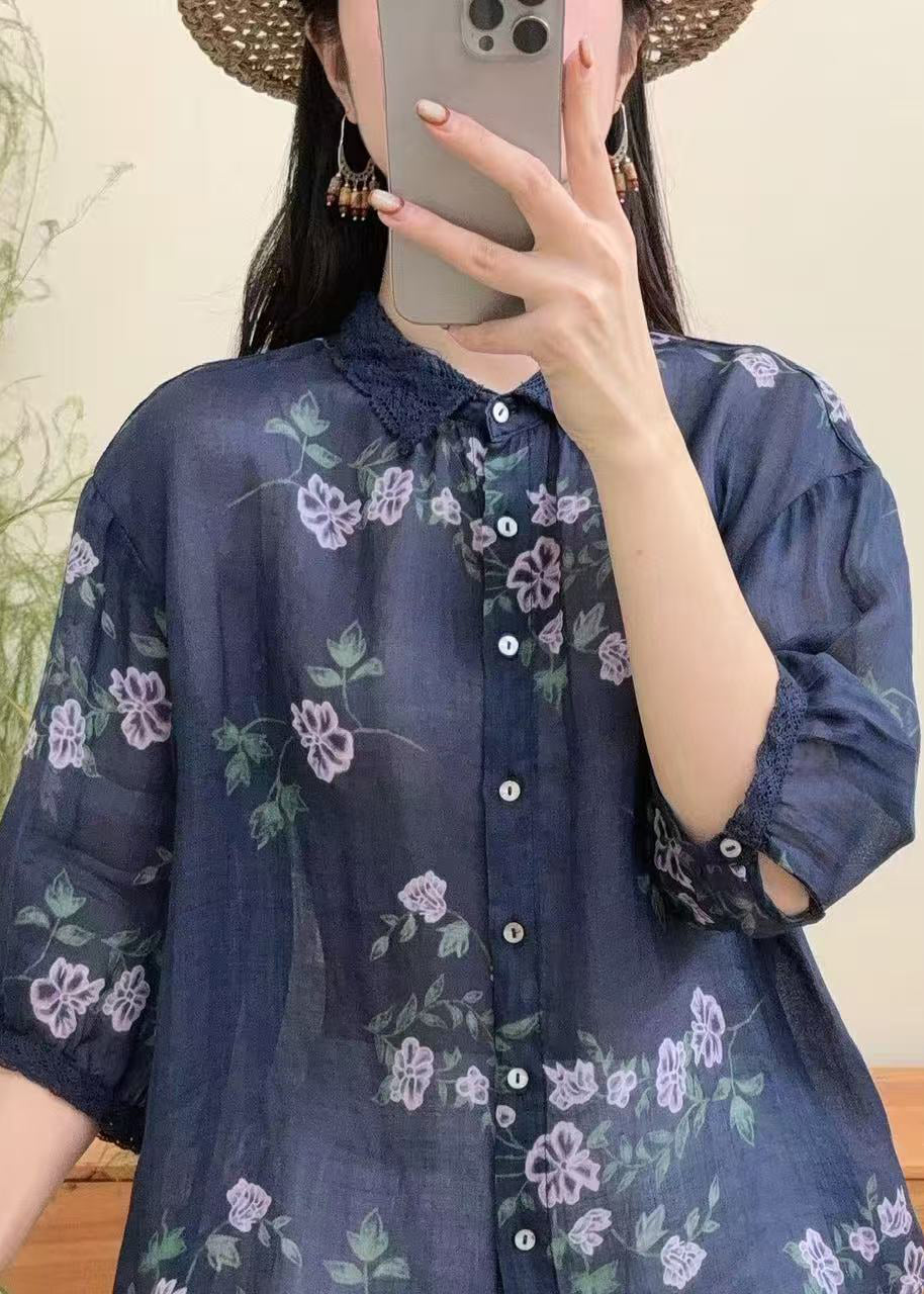 Damernas Oversized Top med Tryck 3