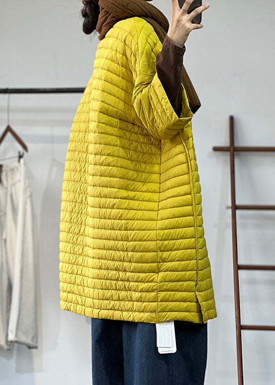 Damernas Parka i Plus Size med Knapp och Fickor 4