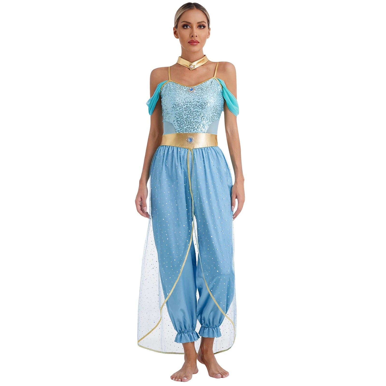 Damernas Prinsesskostym Orientalisk Design Lätt Material 0