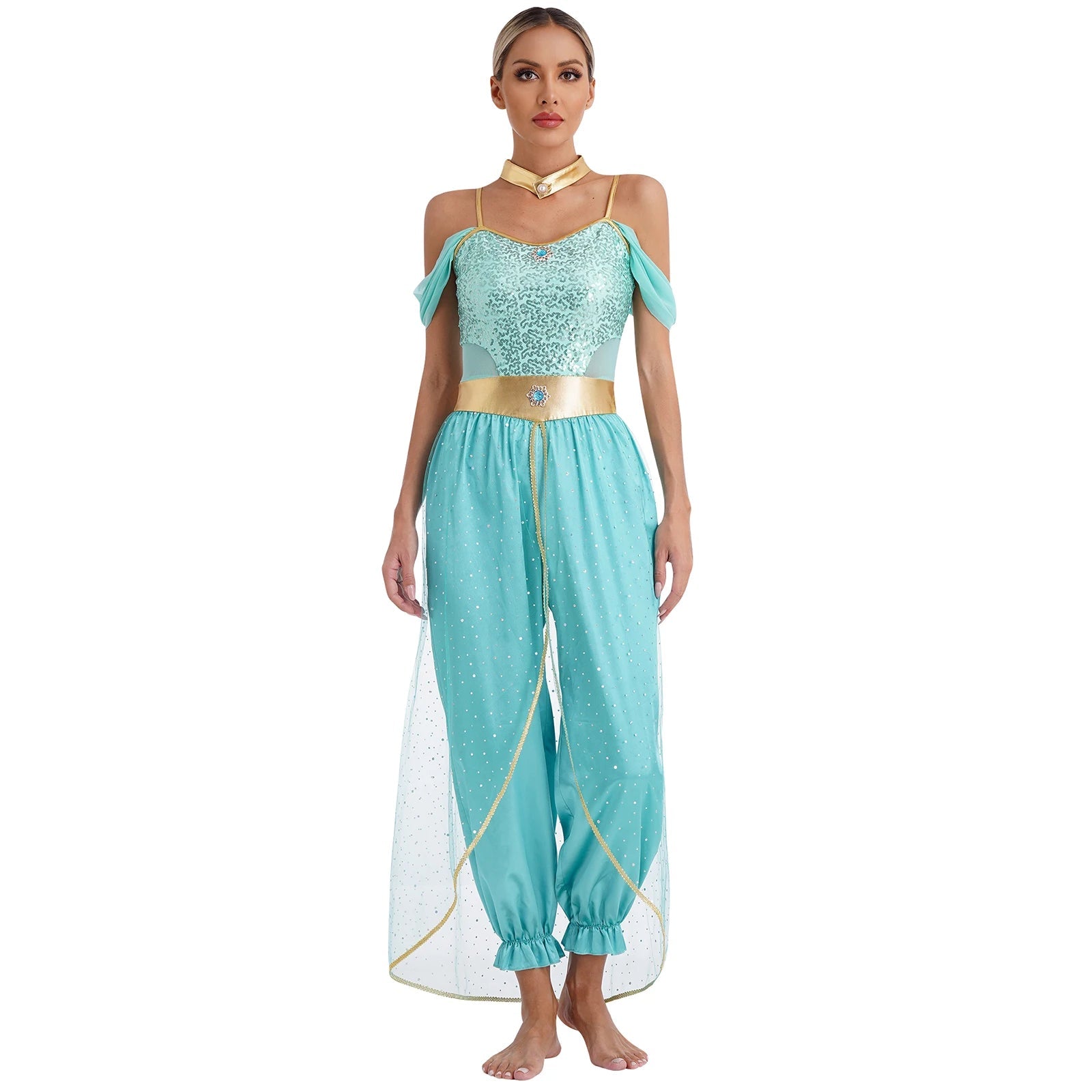 Damernas Prinsesskostym Orientalisk Design Lätt Material 1