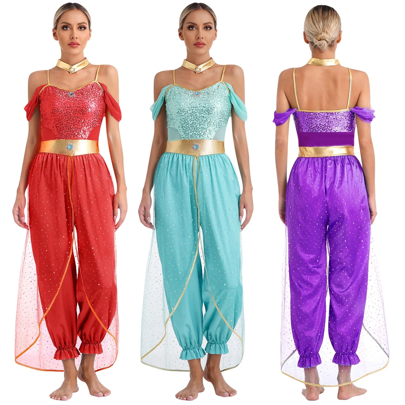 Damernas Prinsesskostym Orientalisk Design Lätt Material 2