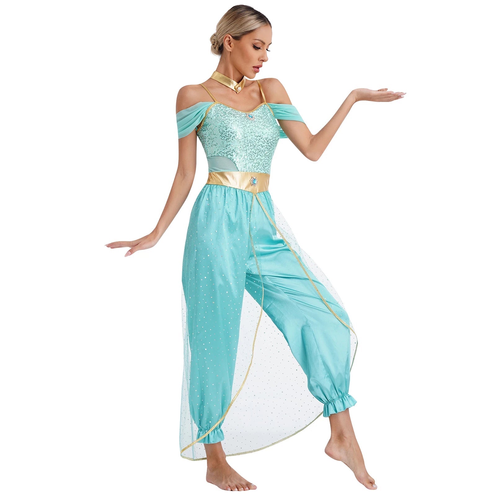 Damernas Prinsesskostym Orientalisk Design Lätt Material 3