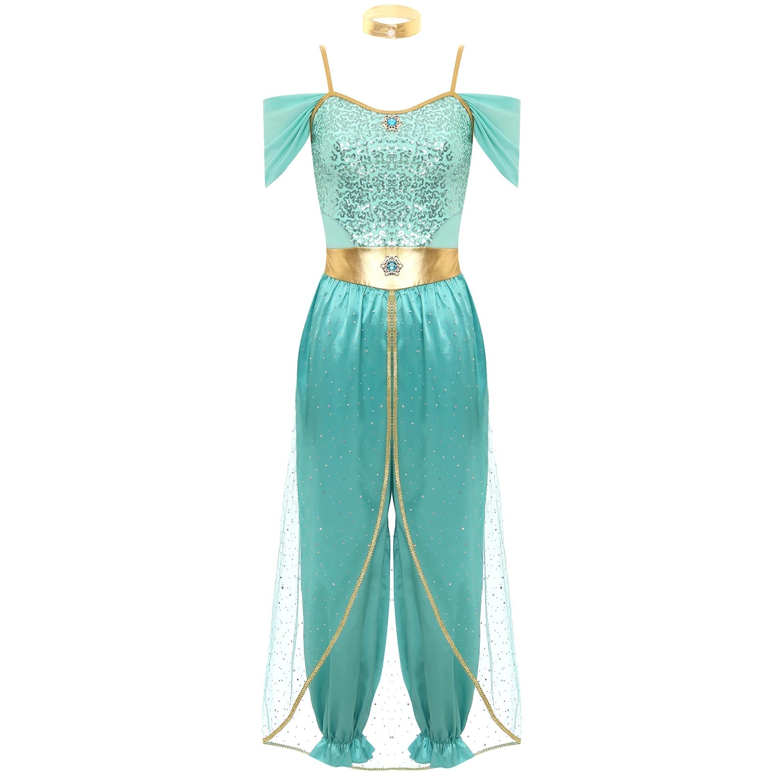 Damernas Prinsesskostym Orientalisk Design Lätt Material 4