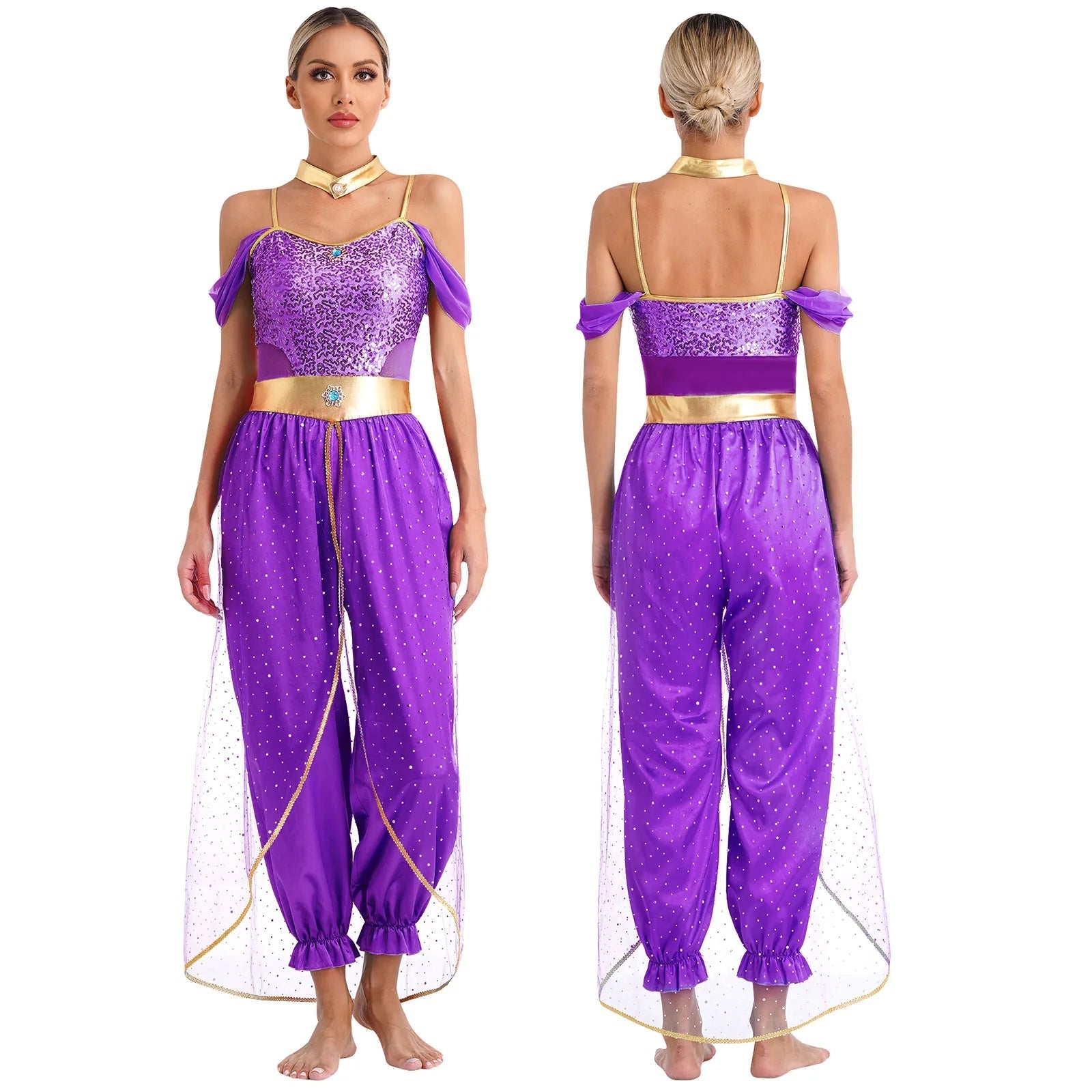 Damernas Prinsesskostym Orientalisk Design Lätt Material 8