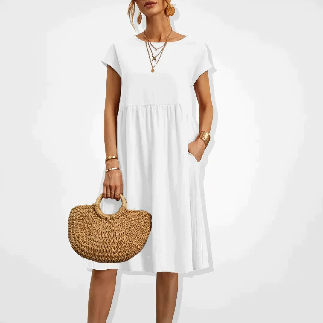 Damernas Sommarklänning Empire Silhuett Lätt Material för Midsommar och Fest 10