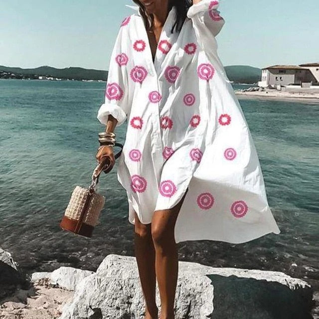 Damernas Sommarklänning Tidlös Design Lätt Material 3