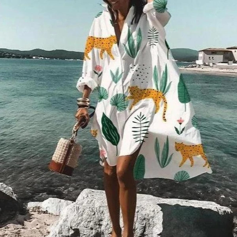 Damernas Sommarklänning Tidlös Design Lätt Material 4